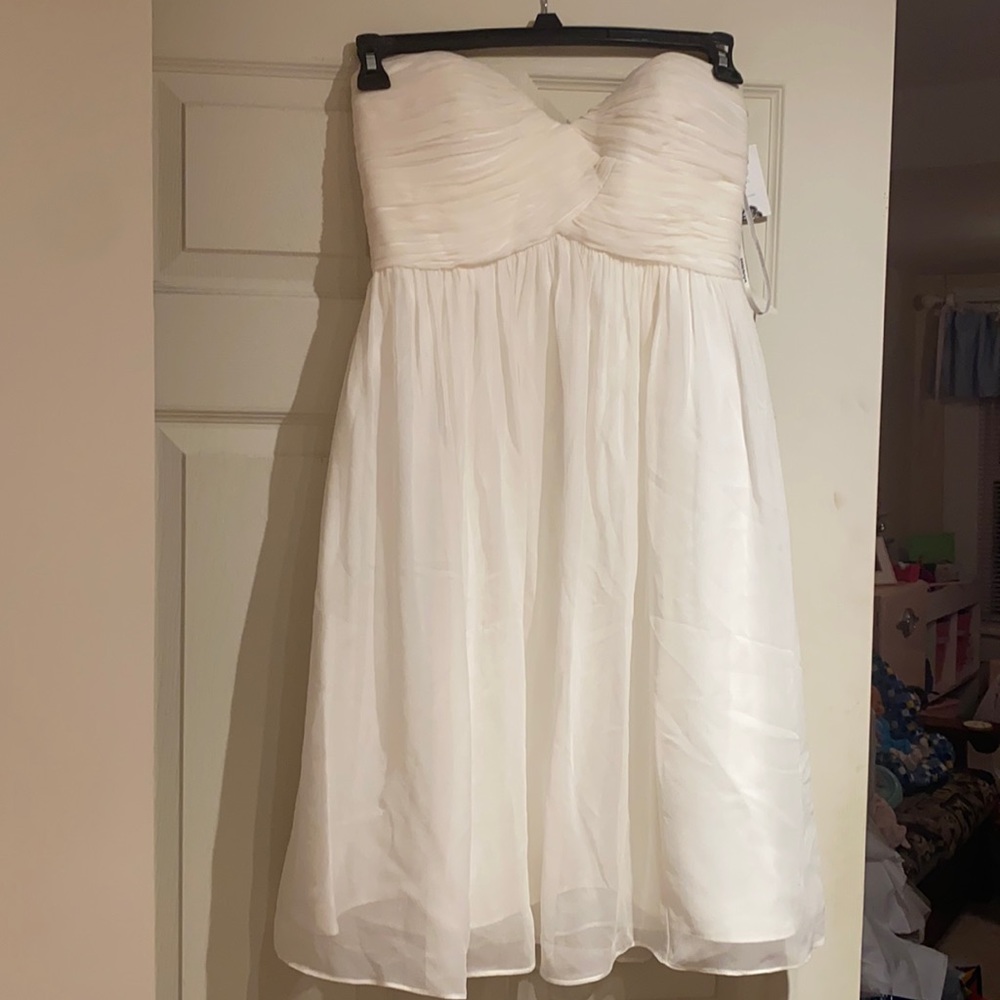 Donna Morgan White Lilly Strapless Dress- Nordstrom